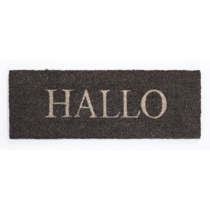 Kokosmatte Hallo 26 x 75 cm grau Kokosmatte Hallo 26 x 75 cm grau