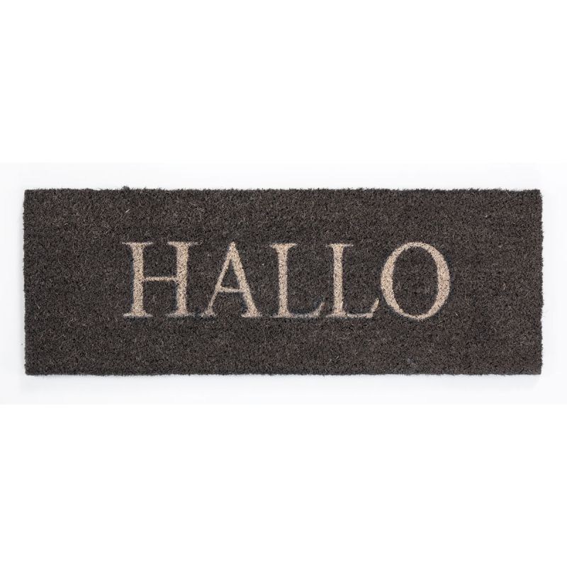Kokosmatte Hallo 26 x 75 cm grau