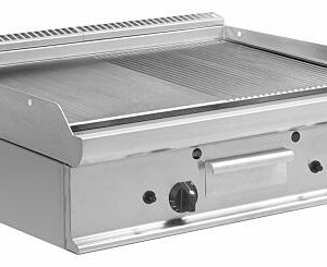Gastro M Gas-Grillplatte verchromt, glatt, 700x650x280mm, 11,4kW