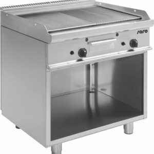 SARO Gas-Griddleplatte, 1/2 glatt + 1/2 gerillt-, E7/KTG2BAM