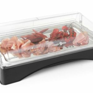 Rolltop-Präsenter Vitrine gekühlt GN 1/1 mit Tablett, Haube, Akkus Rolltop-Präsenter Vitrine gekühlt GN 1/1 mit Tablett, Haube, Akkus