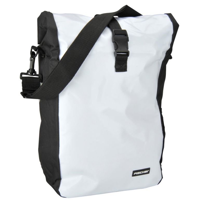 Fischer Bikes Gepäckträgertasche Kurier weiß
