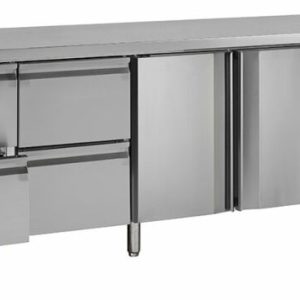 NordCap Kühltisch KTM4, 2 Türen, 4 Schubladen GN1/2, 2230x700x860mm NordCap Kühltisch KTM4, 2 Türen, 4 Schubladen GN1/2, 2230x700x860mm