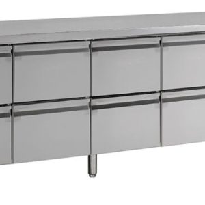 NordCap Kühltisch KTM4, 8 Schubladen, 2230x700x860mm NordCap Kühltisch KTM4, 8 Schubladen, 2230x700x860mm