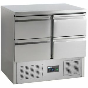 NordCap Universalkühltisch KT 9 4Z, 4x 1/2 Schubladen für GN 1/1 NordCap Universalkühltisch KT 9 4Z, 4x 1/2 Schubladen für GN 1/1