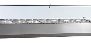 Kühlaufsatz RX 1510 mit CNS Deckel, 1500x395x280 mm, 6x GN 1/3 Kühlaufsatz RX 1510 mit CNS Deckel, 1500x395x280 mm, 6x GN 1/3