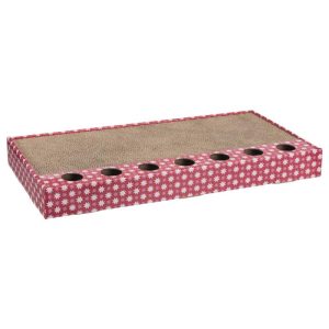 Trixie Kratzpappe mit Spielzeug pink 48 x 25 cm Trixie Kratzpappe mit Spielzeug pink 48 x 25 cm