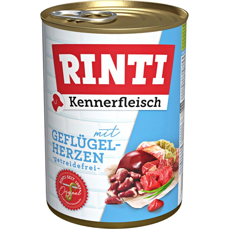 Rinti Dose Kennerfleisch Geflügelherzen 400g