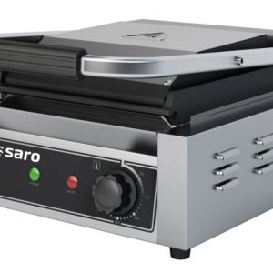 SARO Panini Kontaktgrill PG 1, Grillplatten gerillt SARO Panini Kontaktgrill PG 1, Grillplatten gerillt