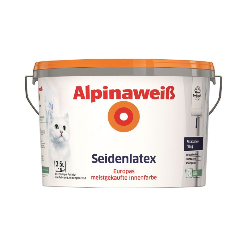 Alpina weiß Seidenlatex 2,5 L