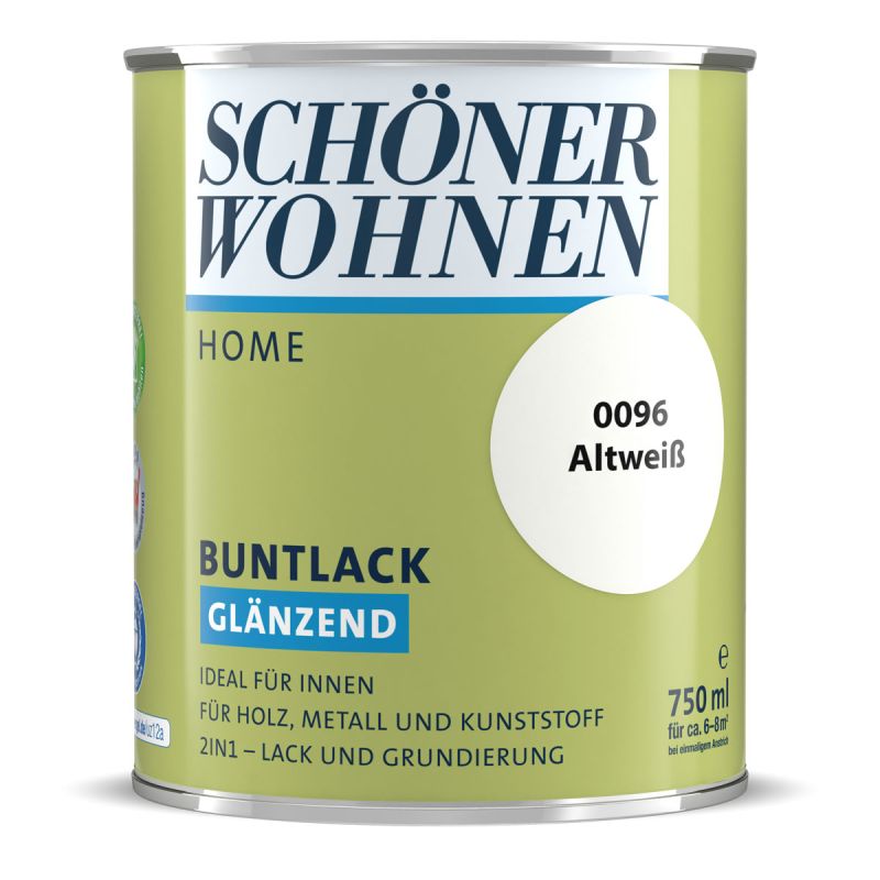 Schöner Wohnen Farbe Buntlack Home Altweiß glänzend 750 ml