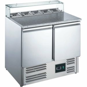 SARO Pizzatisch EPS900 mit Glasaufsatz Breite 900mm SARO Pizzatisch EPS900 mit Glasaufsatz Breite 900mm