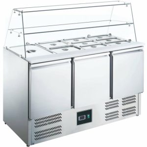 SARO Saladette ES 903 G mit Glasaufsatz für 4x 1/1 GN SARO Saladette ES 903 G mit Glasaufsatz für 4x 1/1 GN