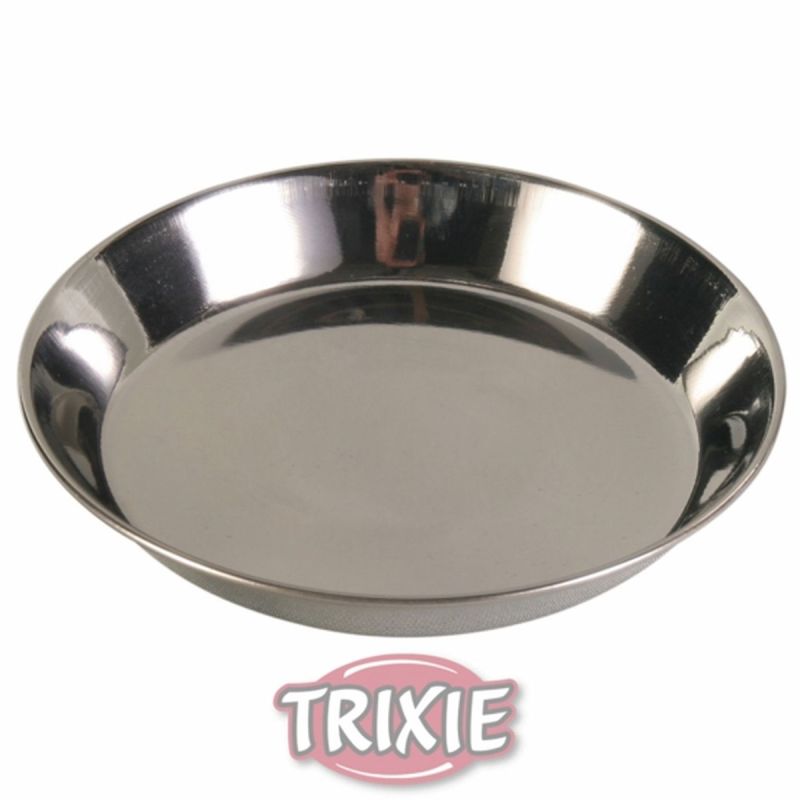 Trixie Cat Napf Edelstahl mit Gummiring 0,2l/ø13 cm