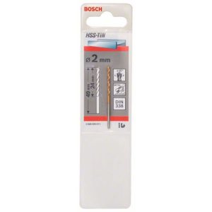 Bosch Spiralbohrer HSS-TiN Durchmesser 2 x 24 mm Bosch Spiralbohrer HSS-TiN Durchmesser 2 x 24 mm