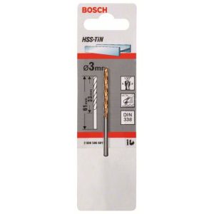 Bosch Spiralbohrer HSS-TiN Durchmesser 3 x 33 mm Bosch Spiralbohrer HSS-TiN Durchmesser 3 x 33 mm