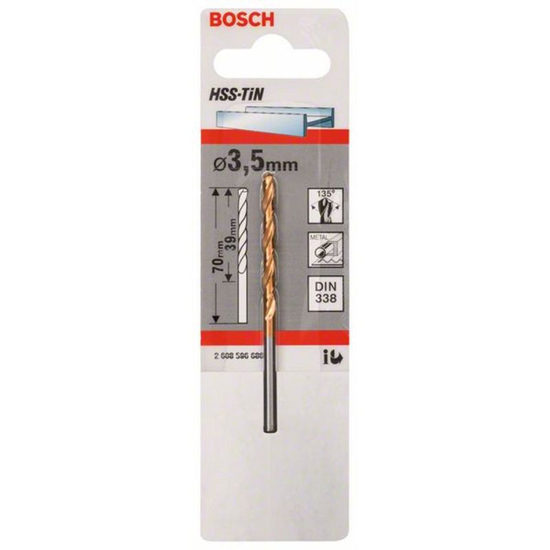 Bosch  Spiralbohrer HSS-TiN Durchmesser 3,5 x 39 mm