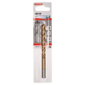 Bosch Spiralbohrer HSS-TiN Durchmesser 8 x 75 mm Bosch Spiralbohrer HSS-TiN Durchmesser 8 x 75 mm