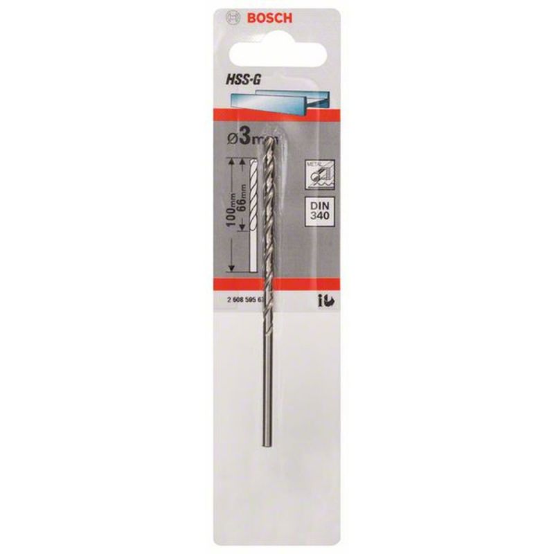 Bosch  Spiralbohrer HSS-G Durchmesser 3 x 66 mm