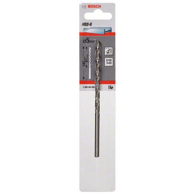 Bosch  Spiralbohrer HSS-G Durchmesser 5 x 87 mm