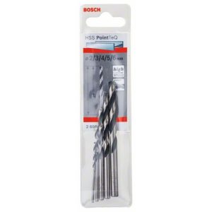 Bosch HSS-Spiralbohrer-Set PointTeQ 5- teilig 2–6 mm Bosch HSS-Spiralbohrer-Set PointTeQ 5- teilig 2–6 mm