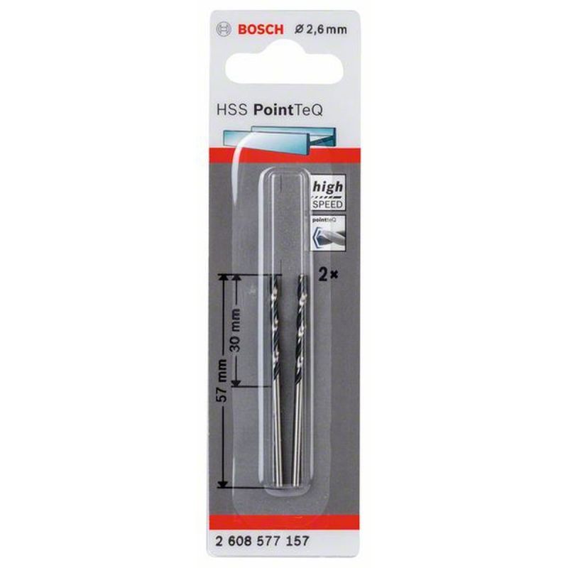 Bosch HSS-Spiralbohrer PointTeQ 2,6 mm