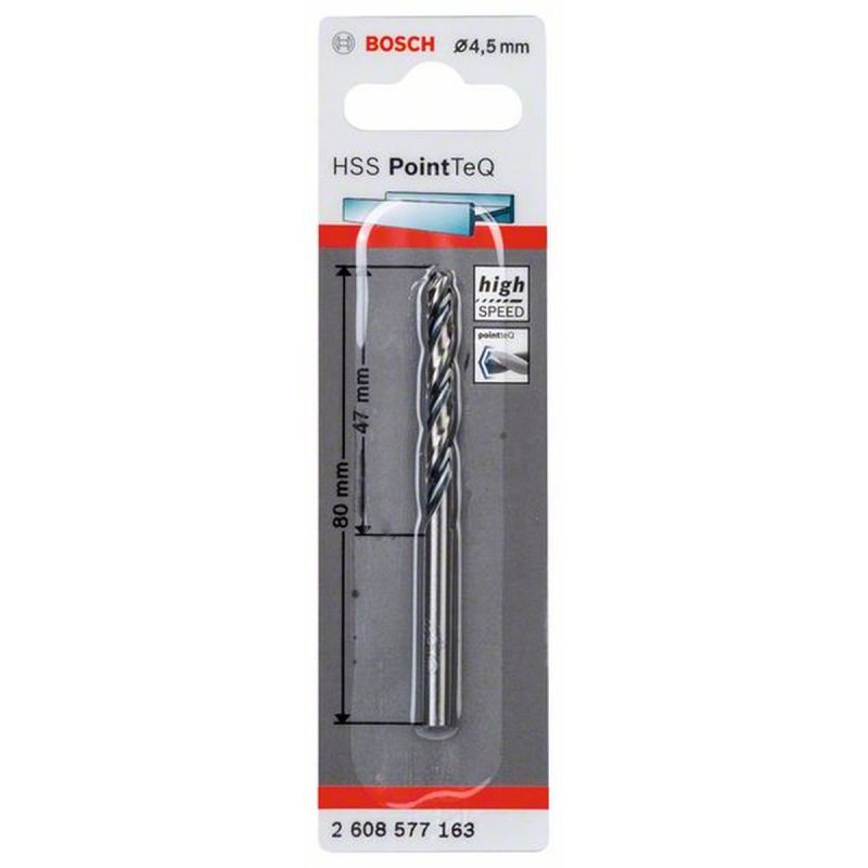 Bosch HSS-Spiralbohrer PointTeQ 4,5 mm