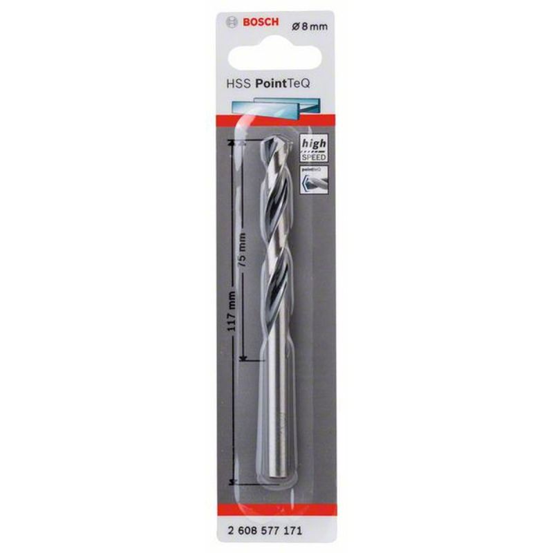 Bosch HSS-Spiralbohrer PointTeQ 8,0 mm