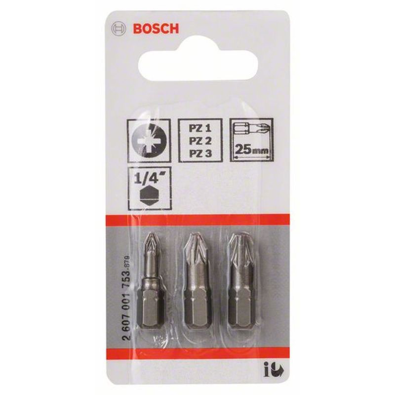 Bosch Schrauberbit-Set Extra Hard 3-teilig Pz 10 mm