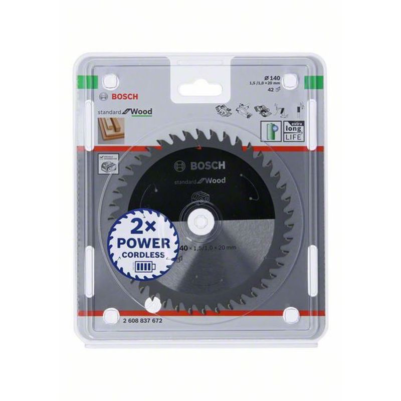 Bosch Kreissägeblatt Holz 140 mm 42 Zähne