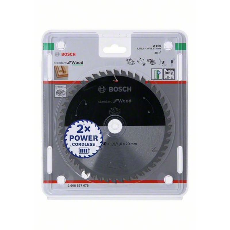 Bosch Kreissägeblatt Holz 160 mm 48 Zähne