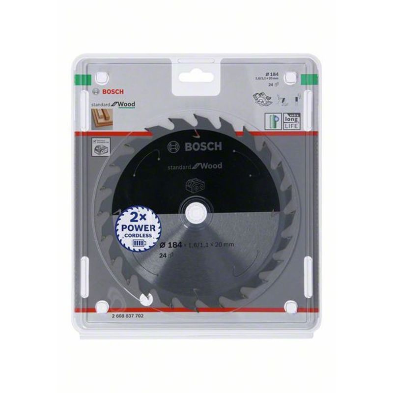 Bosch Kreissägeblatt Holz 184 mm 24 Zähne