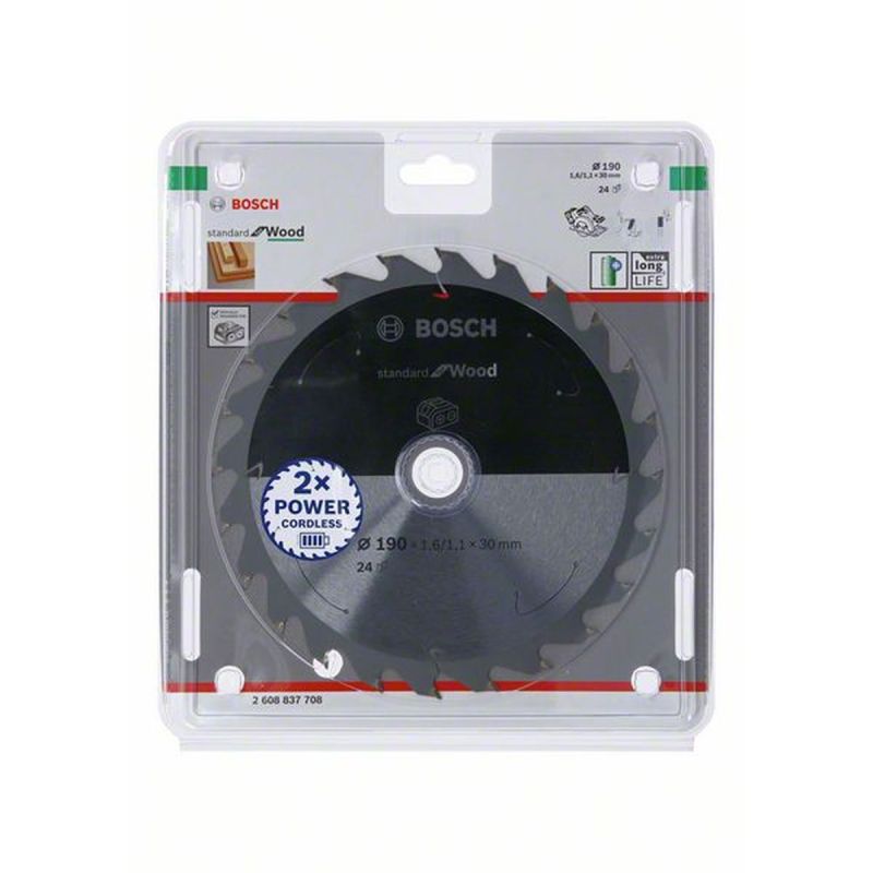 Bosch Kreissägeblatt Holz 190 mm 24 Zähne