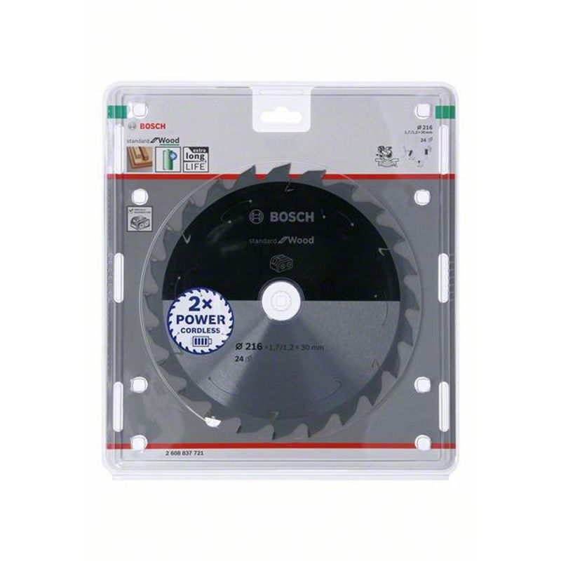 Bosch Kreissägeblatt Holz 216 mm 24 Zähne