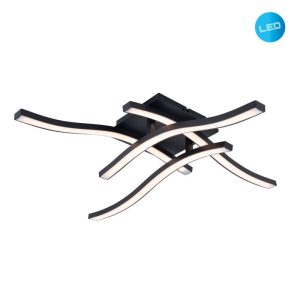näve LED-Deckenleuchte Onda 45 x 45 cm schwarz näve LED-Deckenleuchte Onda 45 x 45 cm schwarz