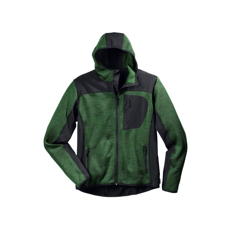 Scheibler Strickjacke Professional grün-meliert-schwarz Größe M