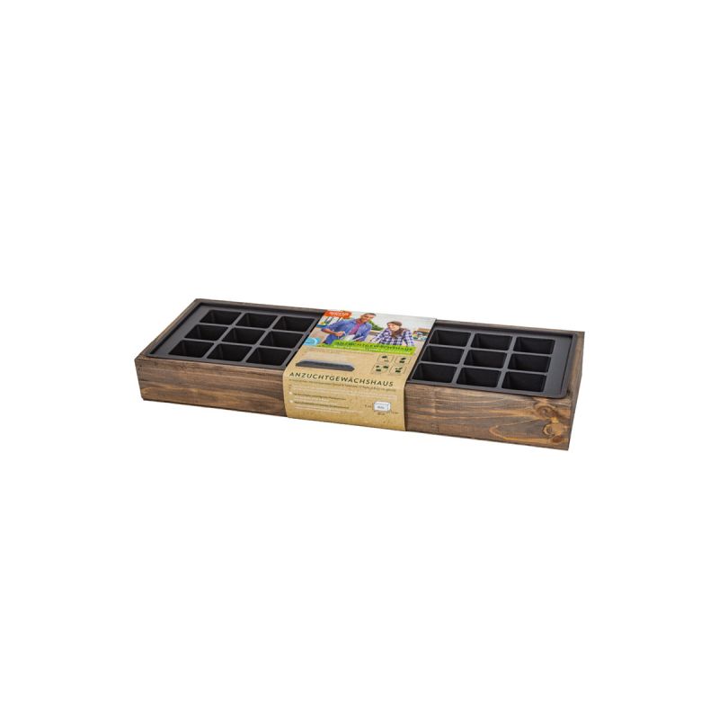 SIENA GARDEN  Anzuchtholzkiste 27er Topfplatte 50 x 16 x 6 cm