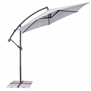 Haveson Ampelschirm Salerno 300 cm silber/grau Haveson Ampelschirm Salerno 300 cm silber/grau