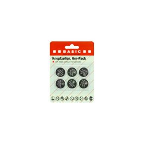 Basic Knopfzellen 6er- Pack CR 2025 Basic Knopfzellen 6er- Pack CR 2025