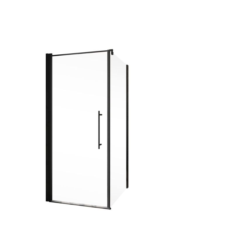 Schulte Drehtür inkl SeitenwandAlexa Style 2.0" Mattschwarz 192 x 90 cm