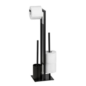Wenko Stand WC-Garnitur Rivalta schwarz