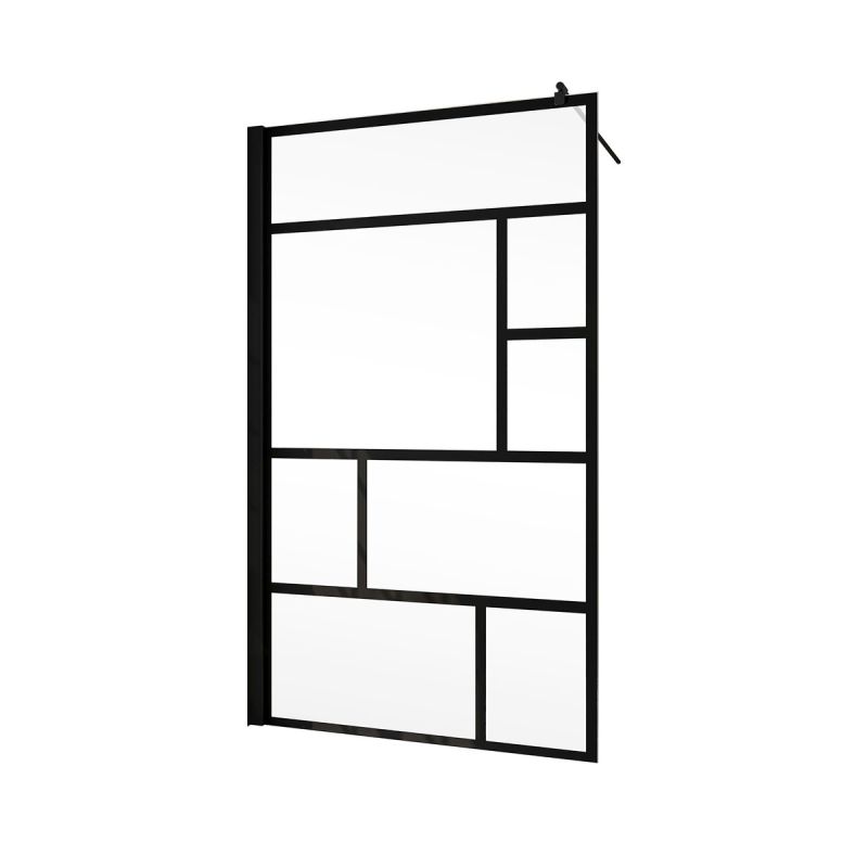 Schulte Walk-in-Duschkabine Alexa Style 2.0 schwarz 120 x 200 cm