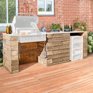 Lusit Modul Outdoorküche Cremona sahara-weiß-melange Lusit Modul Outdoorküche Cremona sahara-weiß-melange