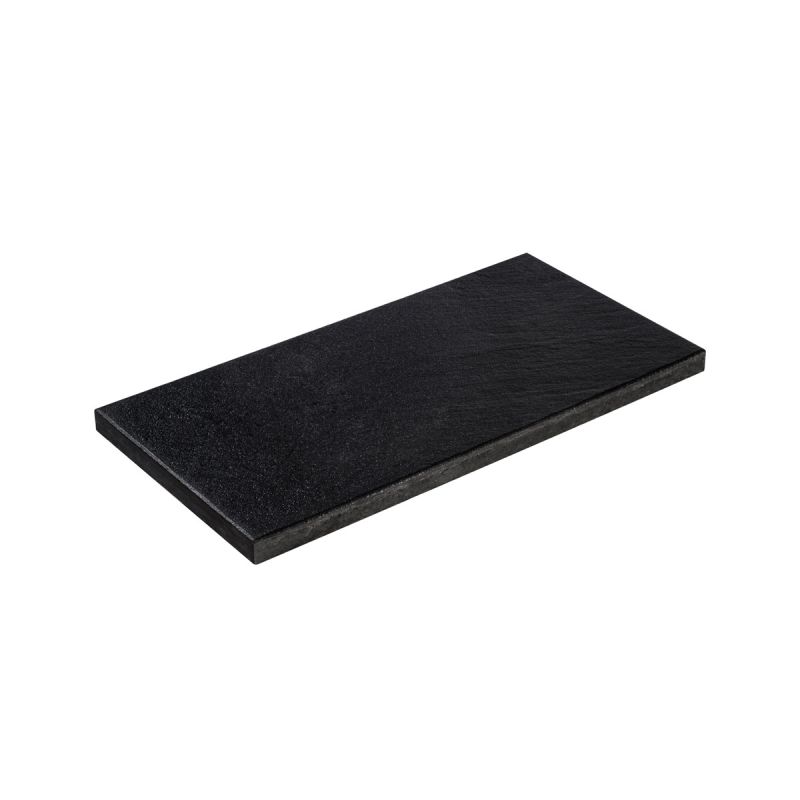 Diephaus Strukturierte Platte Schwarz-Basalt 80 x 40 x 4 cm