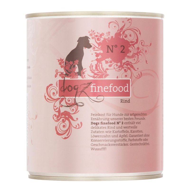 Dogz finefood Dose No 2 Rind 800g