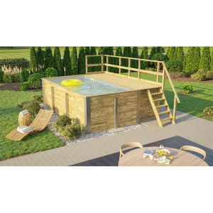 Weka Pool Rechteckig Größe 1 b 308,5 x 401,5 cm inkl Technikraum/Sonnendeck und FilteranlageFolie hellgrau Weka Pool Rechteckig Größe 1 b 308,5 x 401,5 cm inkl Technikraum/Sonnendeck und FilteranlageFolie hellgrau