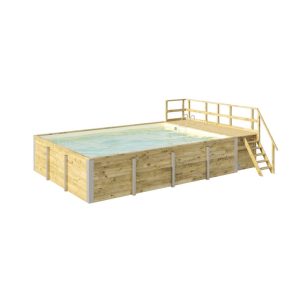 Weka Pool Rechteckig Größe 2 b 401,5 x 641,5 cm inkl Technikraum/Sonnendeck und FilteranlageFolie sand Weka Pool Rechteckig Größe 2 b 401,5 x 641,5 cm inkl Technikraum/Sonnendeck und FilteranlageFolie sand
