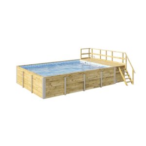 Weka Pool Rechteckig Größe 2 b 401,5 x 641,5 cm inkl Technikraum/Sonnendeck und FilteranlageFolie blau/weiss mosaik Weka Pool Rechteckig Größe 2 b 401,5 x 641,5 cm inkl Technikraum/Sonnendeck und FilteranlageFolie blau/weiss mosaik