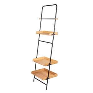 Wenko  Standregal Loft Wohnregal Badezimmerregal aus Bambus