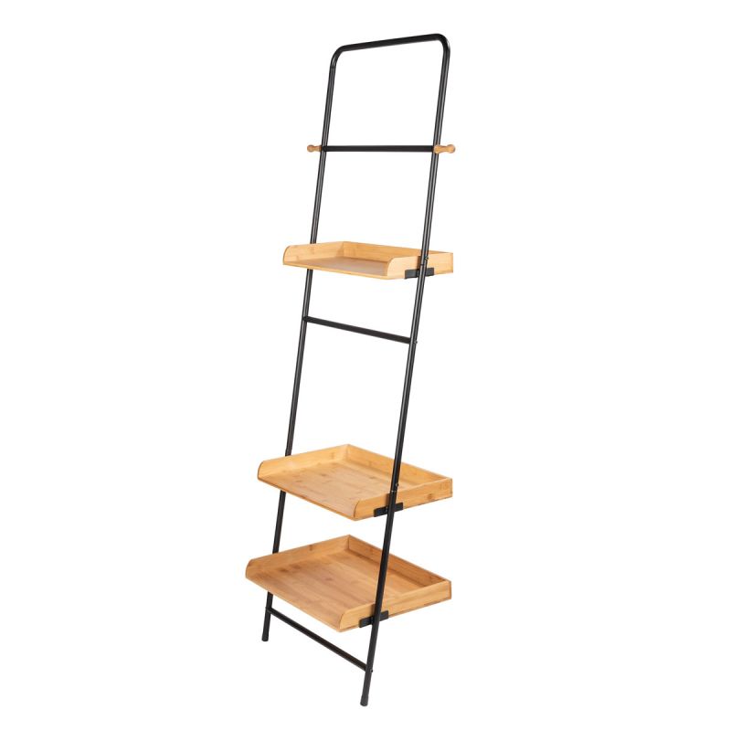 Wenko  Standregal Loft Wohnregal Badezimmerregal aus Bambus